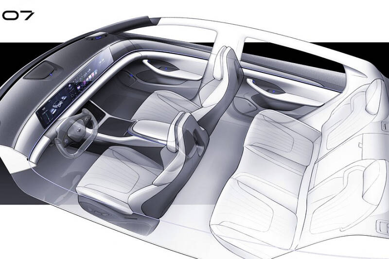 Стильный лифтбек Jiyue 07 от Geely и Baidu: изображения салона и дата запуска