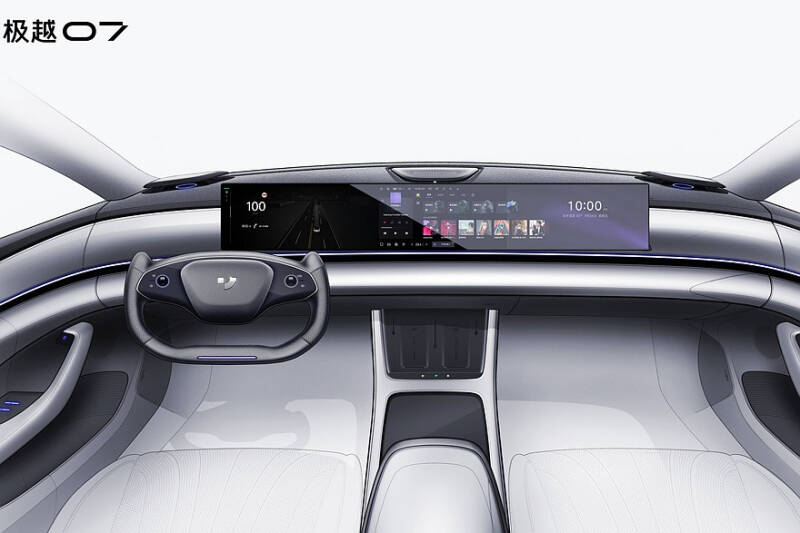 Стильный лифтбек Jiyue 07 от Geely и Baidu: изображения салона и дата запуска